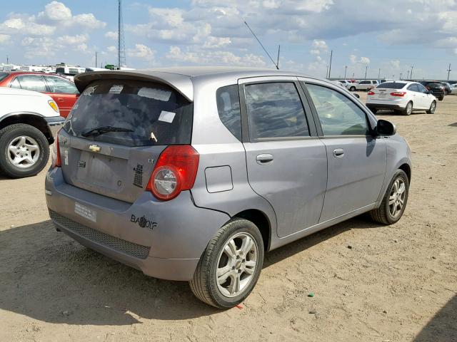 KL1TD6DE9BB245145 - 2011 CHEVROLET AVEO LS SILVER photo 4