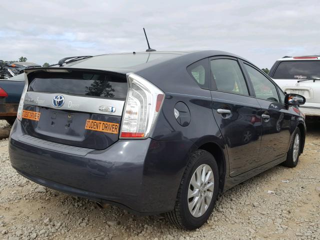 JTDKN3DP1C3003513 - 2012 TOYOTA PRIUS PLUG GRAY photo 4