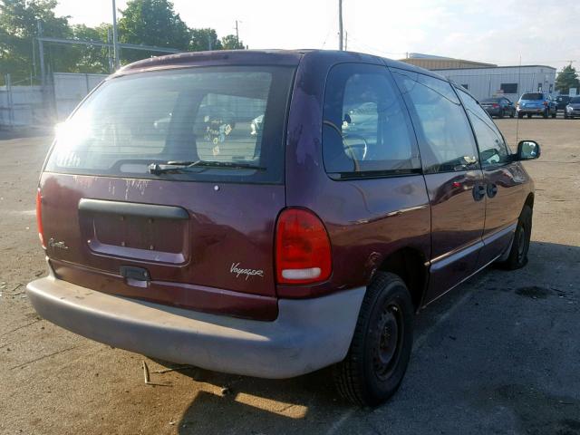 2P4FP25B1XR255859 - 1999 PLYMOUTH VOYAGER PURPLE photo 4