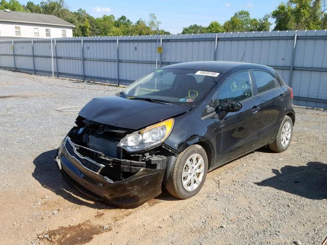 KNADN5A34C6069085 - 2012 KIA RIO EX BLACK photo 2