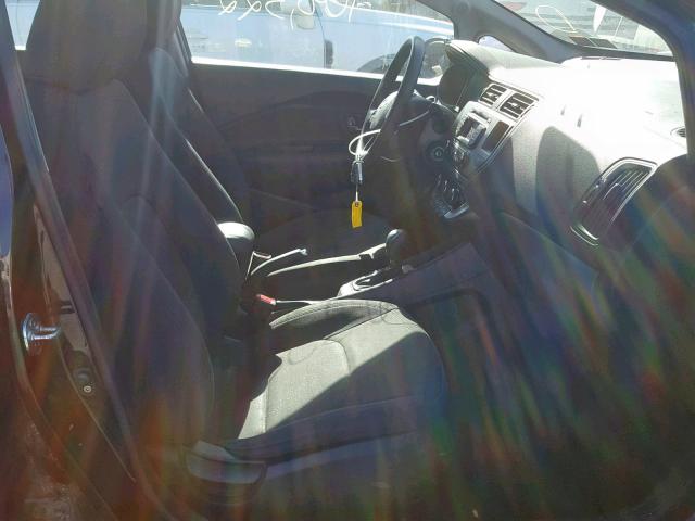 KNADN5A34C6069085 - 2012 KIA RIO EX BLACK photo 5