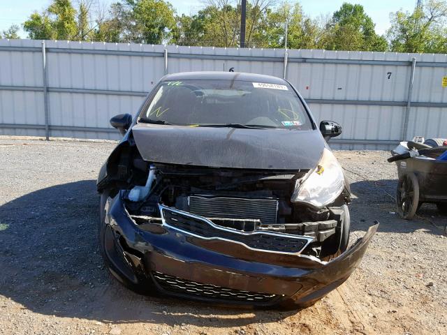 KNADN5A34C6069085 - 2012 KIA RIO EX BLACK photo 9