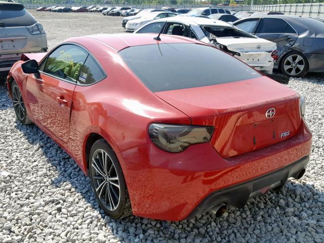 JF1ZNAA10D2704561 - 2013 TOYOTA SCION FR-S RED photo 3