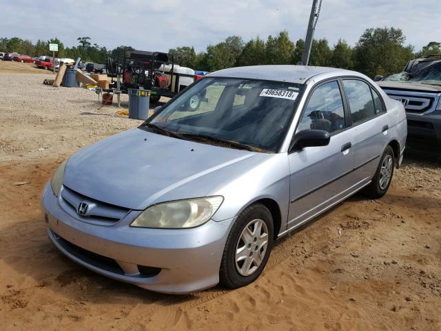 2HGES16324H547801 - 2004 HONDA CIVIC DX V SILVER photo 2