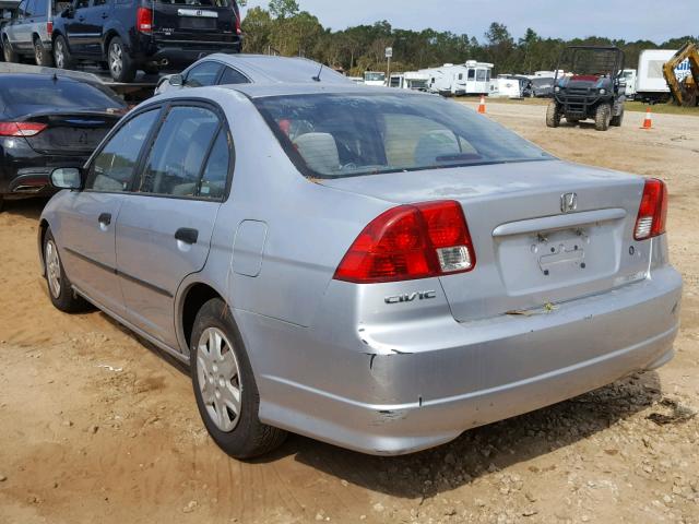 2HGES16324H547801 - 2004 HONDA CIVIC DX V SILVER photo 3