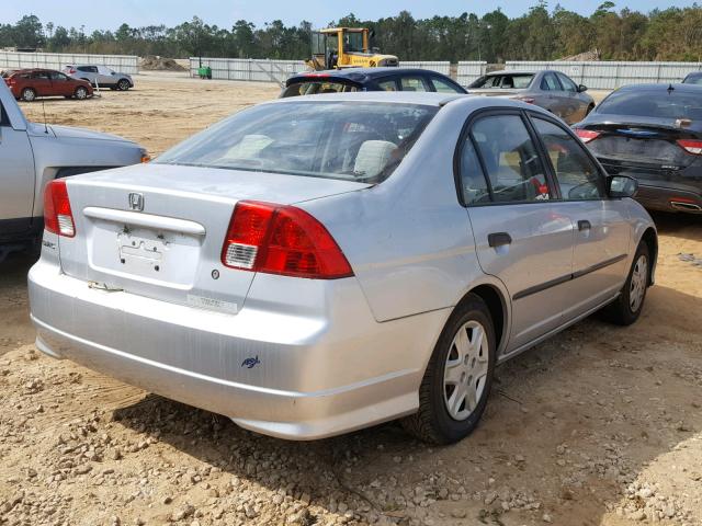 2HGES16324H547801 - 2004 HONDA CIVIC DX V SILVER photo 4