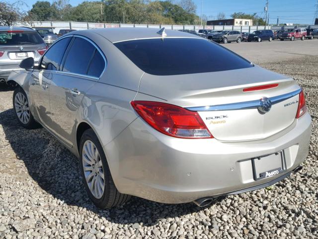 2G4GT5GV1D9176745 - 2013 BUICK REGAL PREM BEIGE photo 3