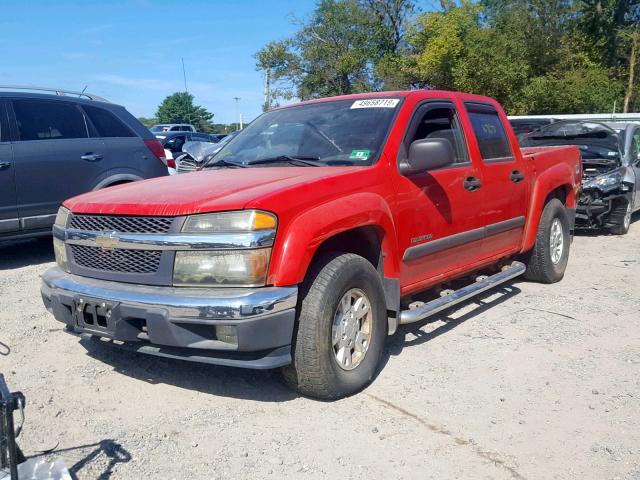 1GCDT136358159277 - 2005 CHEVROLET COLORADO RED photo 2