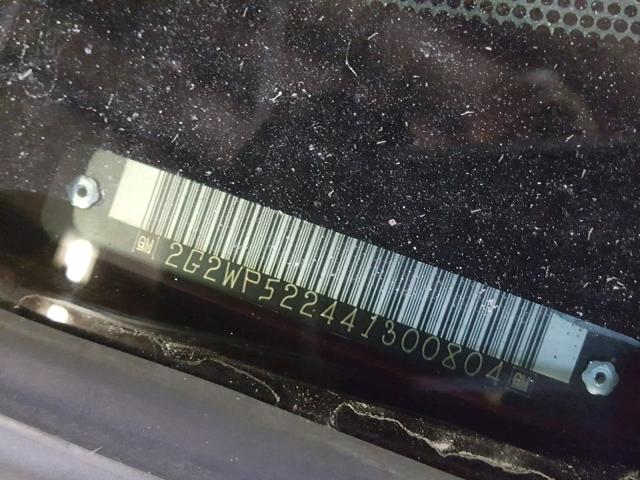 2G2WP522441300804 - 2004 PONTIAC GRAND PRIX RED photo 10