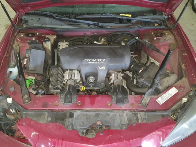 2G2WP522441300804 - 2004 PONTIAC GRAND PRIX RED photo 7