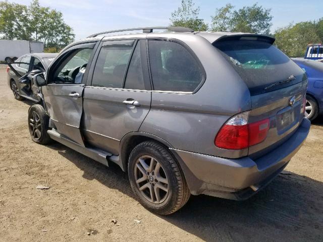 5UXFA13564LU33457 - 2004 BMW X5 3.0I GRAY photo 3