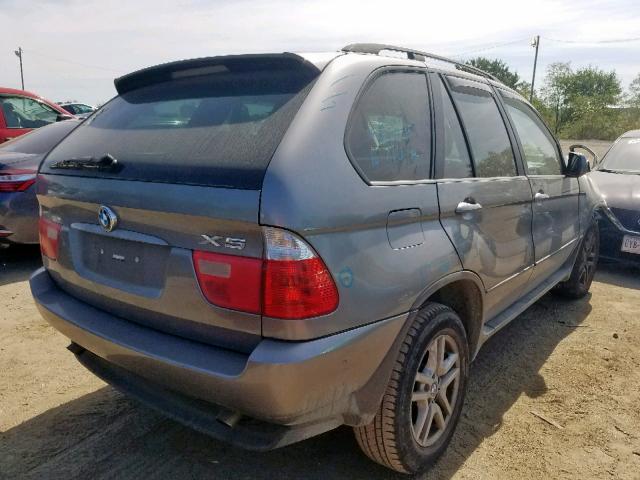 5UXFA13564LU33457 - 2004 BMW X5 3.0I GRAY photo 4