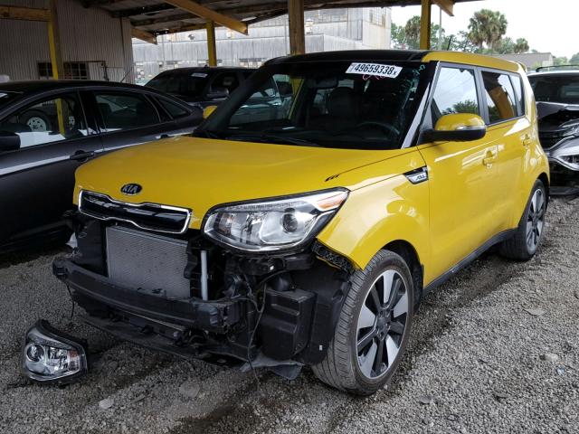 KNDJX3A57E7081900 - 2014 KIA SOUL ! YELLOW photo 2