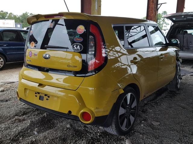 KNDJX3A57E7081900 - 2014 KIA SOUL ! YELLOW photo 4