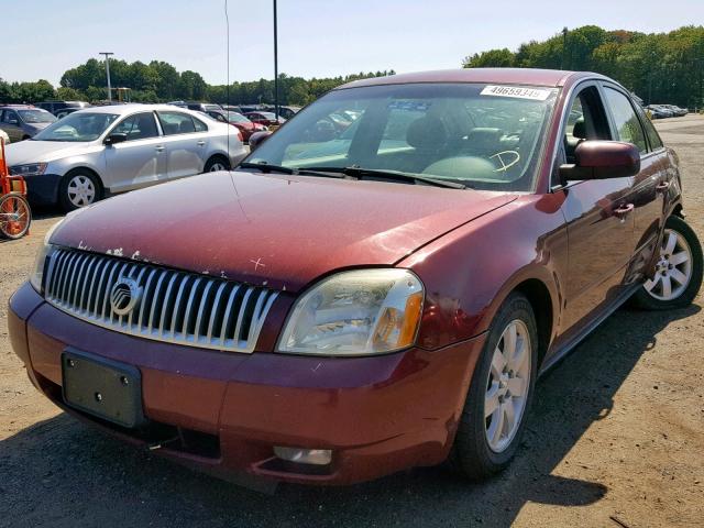 1MEFM40116G604332 - 2006 MERCURY MONTEGO LU RED photo 2