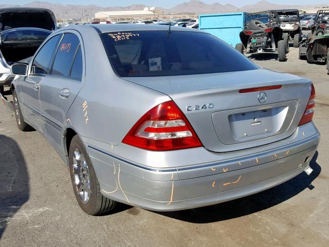 WDBRF61J95F676370 - 2005 MERCEDES-BENZ C 240 SILVER photo 3