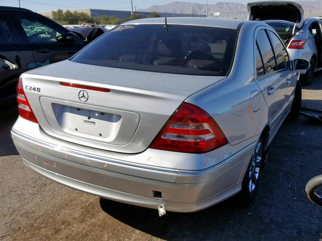 WDBRF61J95F676370 - 2005 MERCEDES-BENZ C 240 SILVER photo 4