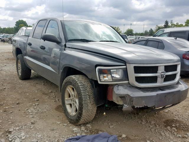 1D7CW3GK1AS110846 - 2010 DODGE DAKOTA SXT GRAY photo 1