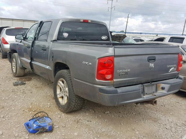 1D7CW3GK1AS110846 - 2010 DODGE DAKOTA SXT GRAY photo 3