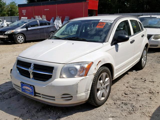 1B3HB48B67D337108 - 2007 DODGE CALIBER SX WHITE photo 2