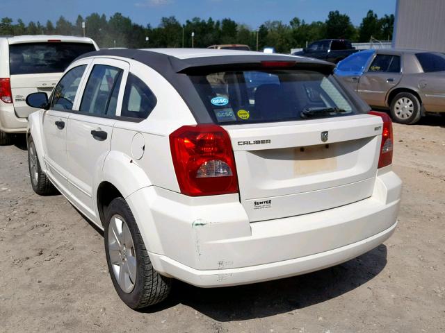 1B3HB48B67D337108 - 2007 DODGE CALIBER SX WHITE photo 3