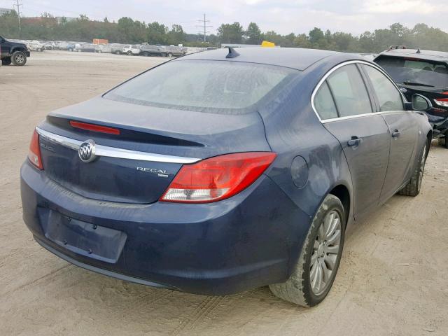 W04GN5EC4B1065585 - 2011 BUICK REGAL CXL BLUE photo 4