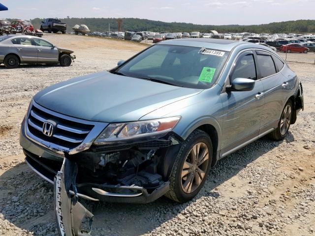 5J6TF1H52DL002722 - 2013 HONDA CROSSTOUR BLUE photo 2