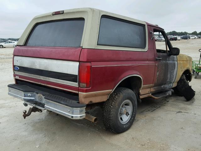 1FMEU15H6RLA83617 - 1994 FORD BRONCO U10 RED photo 4