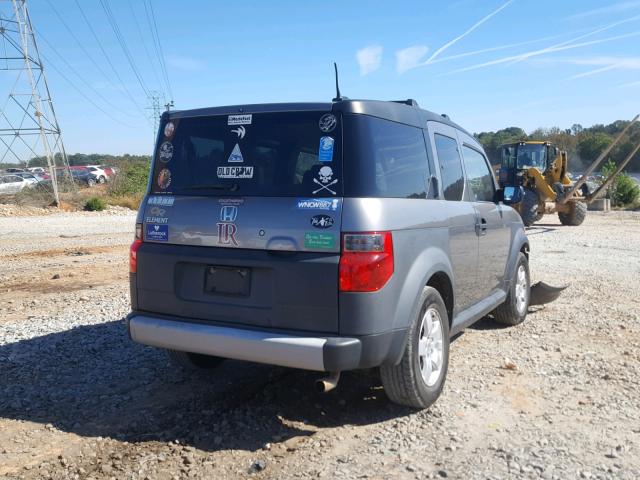 5J6YH28675L001551 - 2005 HONDA ELEMENT EX GRAY photo 4