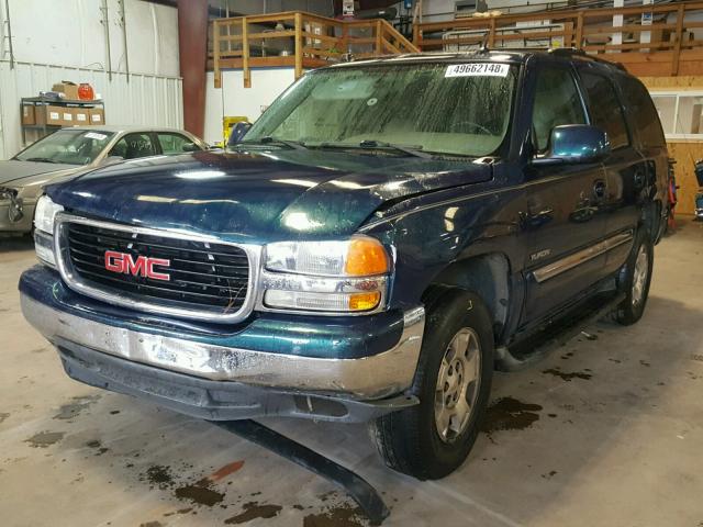 1GKEC13TX5J153628 - 2005 GMC YUKON GREEN photo 2