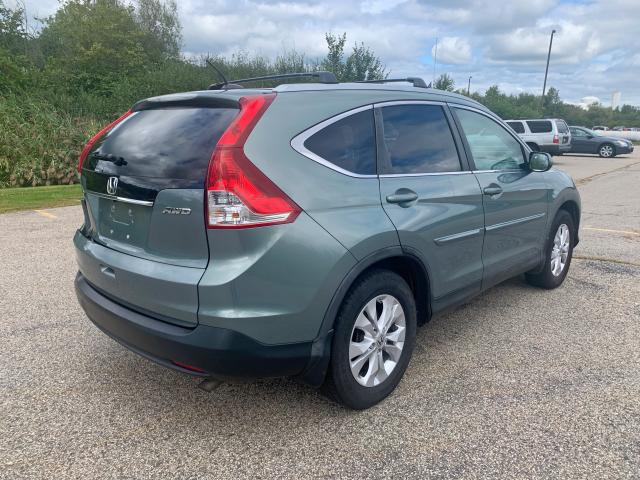 5J6RM4H75CL005695 - 2012 HONDA CR-V EXL GREEN photo 4