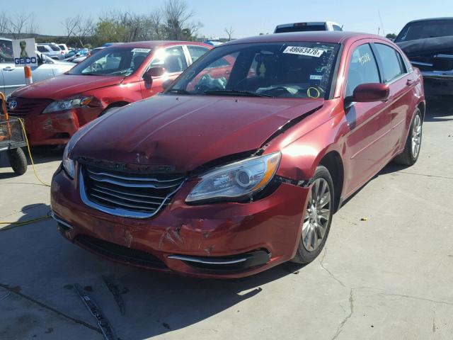 1C3CCBAB8EN237950 - 2014 CHRYSLER 200 LX BURGUNDY photo 2