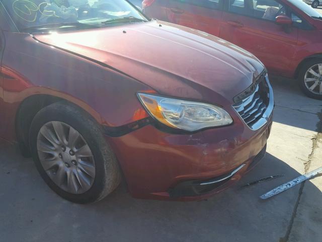 1C3CCBAB8EN237950 - 2014 CHRYSLER 200 LX BURGUNDY photo 9