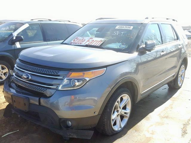 1FM5K7F99DGC79830 - 2013 FORD EXPLORER L GRAY photo 2