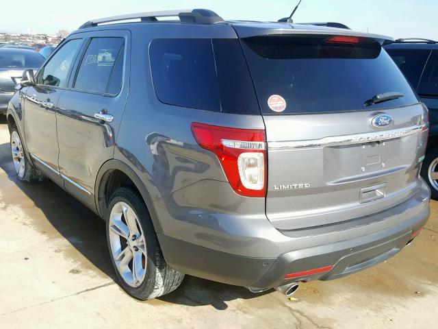 1FM5K7F99DGC79830 - 2013 FORD EXPLORER L GRAY photo 3