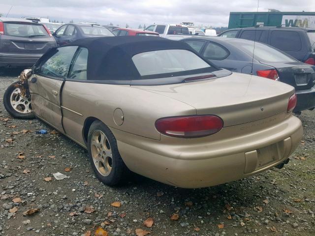 3C3EL55H8YT200636 - 2000 CHRYSLER SEBRING JX GOLD photo 3