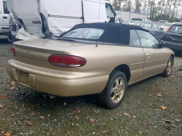 3C3EL55H8YT200636 - 2000 CHRYSLER SEBRING JX GOLD photo 4