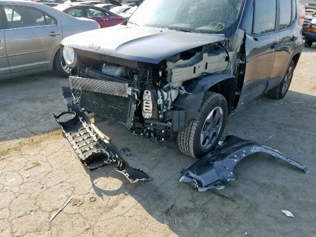 ZACCJBAB8HPE68313 - 2017 JEEP RENEGADE S CHARCOAL photo 9