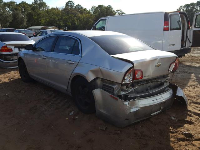 1G1ZA5EB6AF105001 - 2010 CHEVROLET MALIBU LS SILVER photo 3