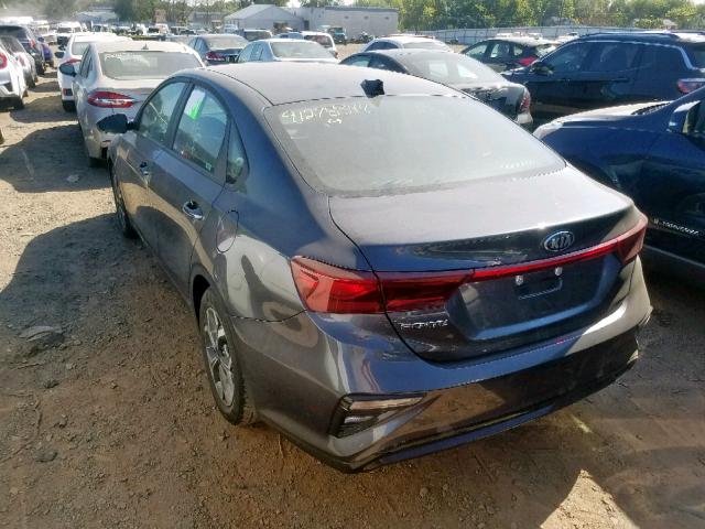 3KPF24AD0KE077393 - 2019 KIA FORTE FE CHARCOAL photo 3