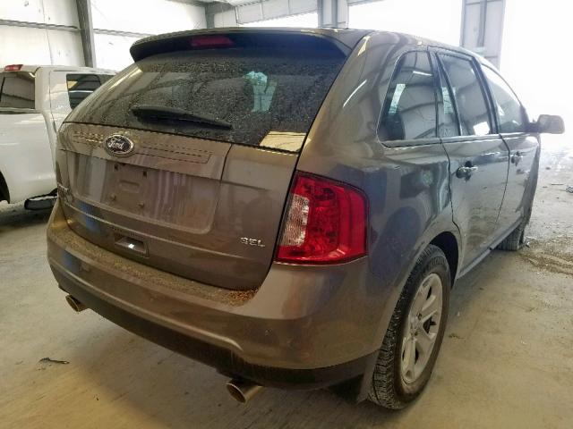 2FMDK3JC9EBA62052 - 2014 FORD EDGE SEL BROWN photo 4