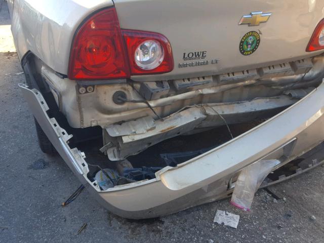1G1ZC5EB2AF147109 - 2010 CHEVROLET MALIBU 1LT GOLD photo 9