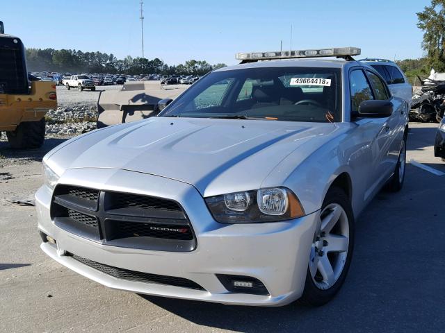 2C3CDXAT3EH367484 - 2014 DODGE CHARGER PO SILVER photo 2
