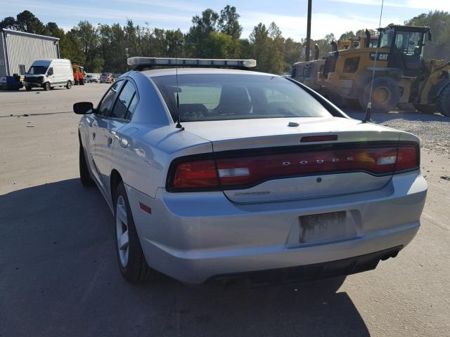 2C3CDXAT3EH367484 - 2014 DODGE CHARGER PO SILVER photo 3