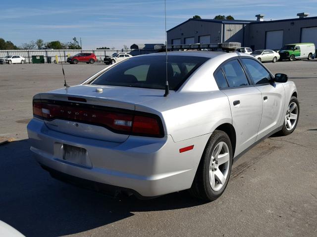 2C3CDXAT3EH367484 - 2014 DODGE CHARGER PO SILVER photo 4