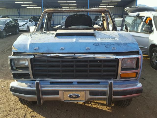 1FTCF10D4BNA49017 - 1981 FORD F100 BLUE photo 9