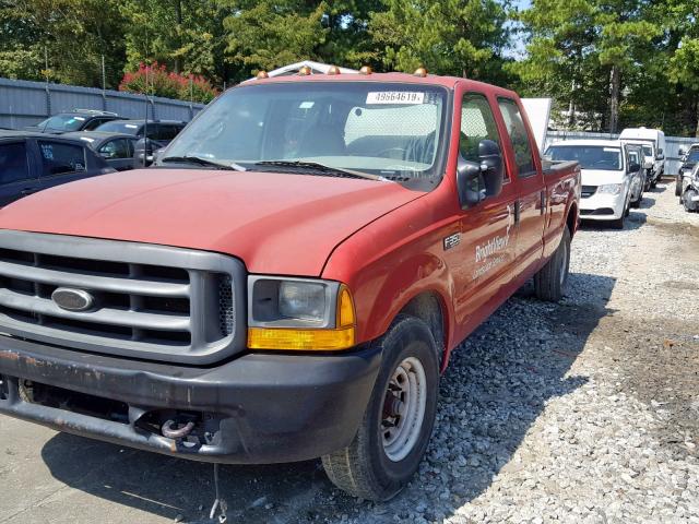 1FTSW30F5YED07174 - 2000 FORD F350 SRW S RED photo 2