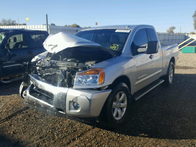 1N6BA0CA7EN502943 - 2014 NISSAN TITAN S GRAY photo 2