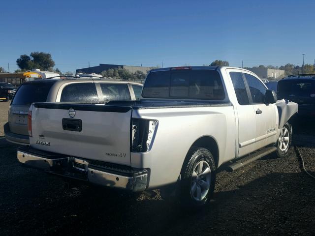 1N6BA0CA7EN502943 - 2014 NISSAN TITAN S GRAY photo 4