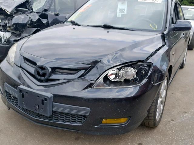 JM1BK343X71702419 - 2007 MAZDA 3 HATCHBAC BLACK photo 9